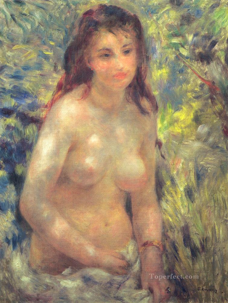 Study Torso Sunlight Effect Pierre Auguste Renoir Oil Paintings